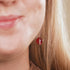 Mars Red | .925 Sterling Silver | Galaxy Glass Chain Drop Threader Earrings